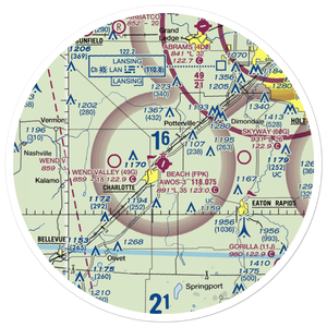 Fitch H Beach Airport (FPK) VFR Sectional Sticker (30 mile)