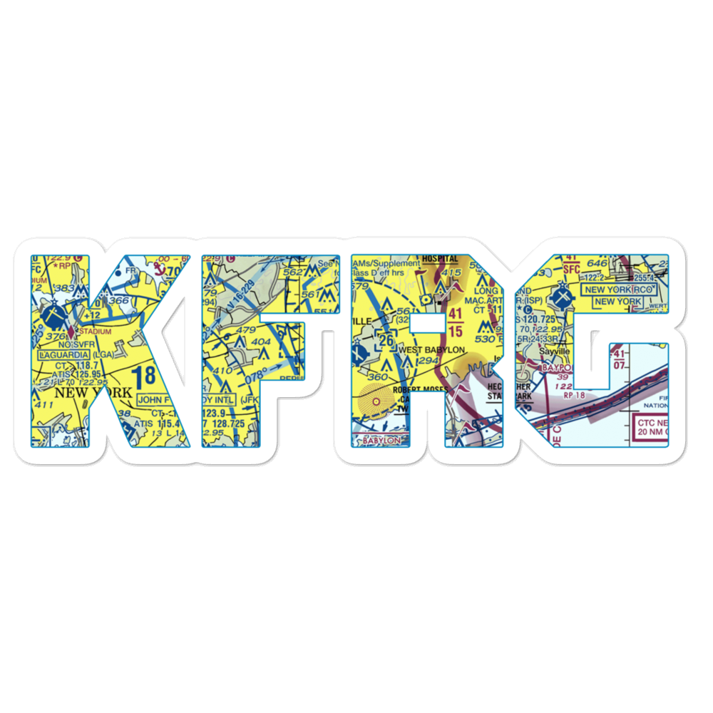 Republic Airport (FRG) VFR Sectional Sticker 