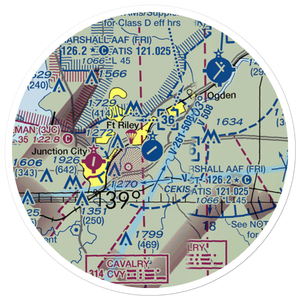 Marshall Army Air Field (FRI) VFR Sectional Sticker (20 mile)