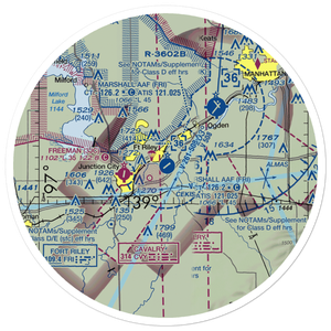 Marshall Army Air Field (FRI) VFR Sectional Sticker (30 mile)