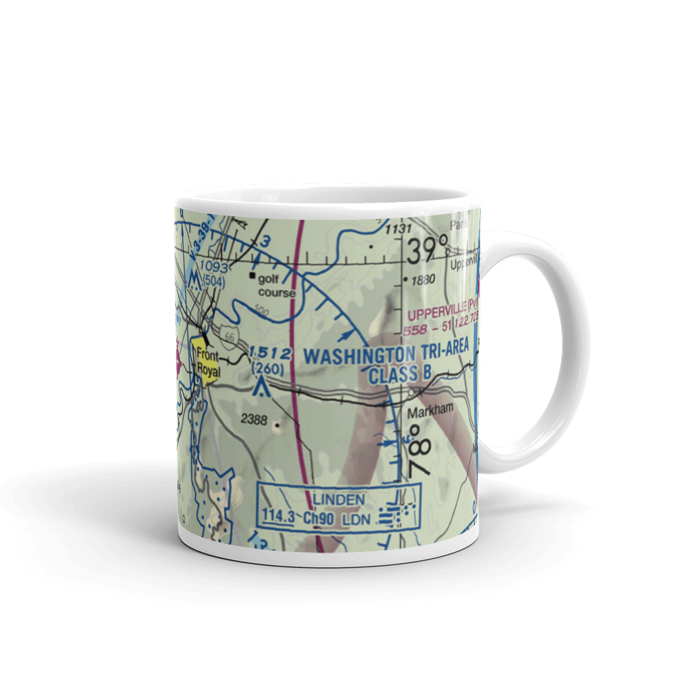 Front Royal Warren County Airport (FRR) VFR Sectional  Mug 