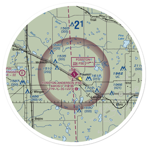 Fosston Municipal Airport-Anderson Field (FSE) VFR Sectional Sticker (30 mile)