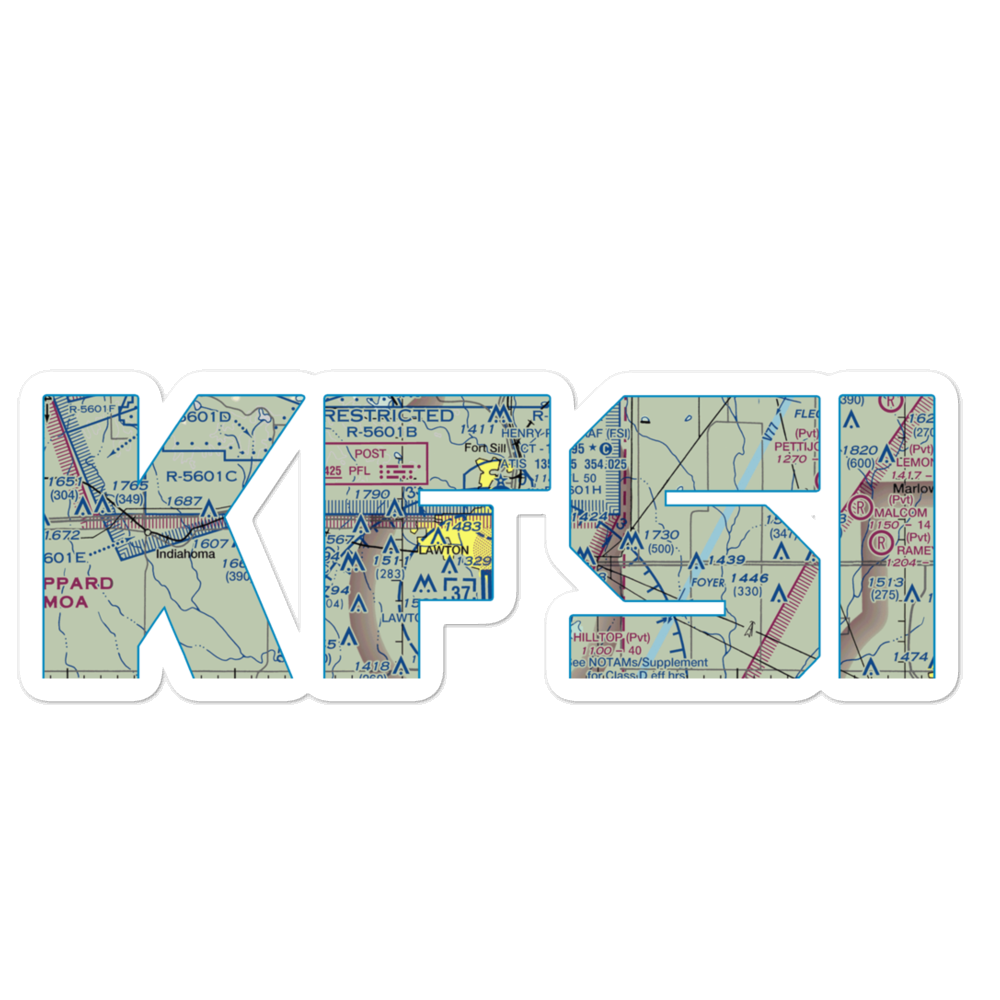 Henry Post Army Air Field (Fort Sill) (FSI) VFR Sectional Sticker 