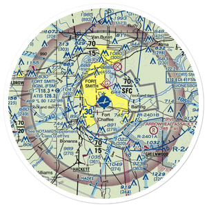Fort Smith Regional Airport (FSM) VFR Sectional Sticker (30 mile)