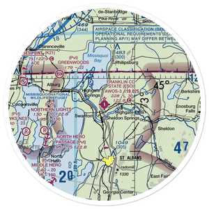 Franklin County State Airport (FSO) VFR Sectional Sticker (30 mile)