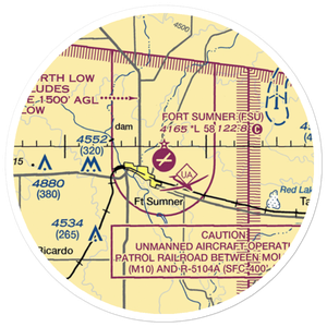 Fort Sumner Municipal Airport (FSU) VFR Sectional Sticker (20 mile)