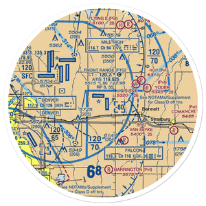 Colorado Air and Space Port (CFO) VFR Sectional Sticker (30 mile)