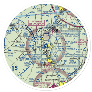 Godman Army Air Field (FTK) VFR Sectional Sticker (30 mile)