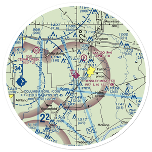 Elton Hensley Memorial Airport (FTT) VFR Sectional Sticker (30 mile)