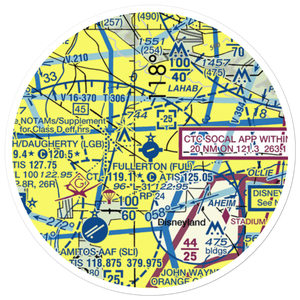 Fullerton Municipal Airport (FUL) VFR Sectional Sticker (20 mile)