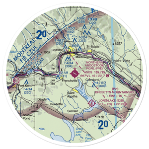 Northern Aroostook Regional Airport (FVE) VFR Sectional Sticker (30 mile)