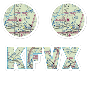 Farmville Regional Airport (FVX) VFR Sectional Sticker Pack