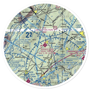 Sussex Airport (FWN) VFR Sectional Sticker (30 mile)