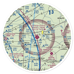 Fayette County Airport (FYE) VFR Sectional Sticker (30 mile)