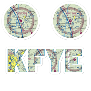 Fayette County Airport (FYE) VFR Sectional Sticker Pack