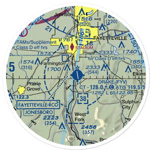 Drake Field (FYV) VFR Sectional Sticker (20 mile)
