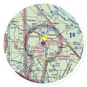 Fitzgerald Municipal Airport (FZG) VFR Sectional Sticker (30 mile)