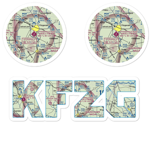 Fitzgerald Municipal Airport (FZG) VFR Sectional Sticker Pack