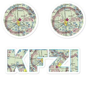 Fostoria Metropolitan Airport (FZI) VFR Sectional Sticker Pack