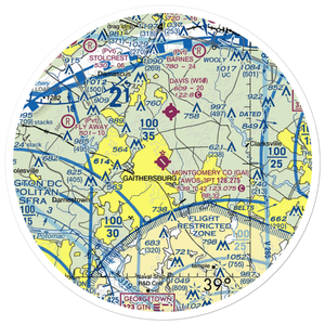 Montgomery County Airpark (GAI) VFR Sectional Sticker (30 mile)