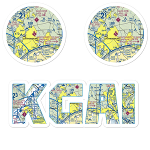 Montgomery County Airpark (GAI) VFR Sectional Sticker Pack