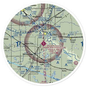 Granite Falls Municipal-Lenzen-Roe Memorial Field (GDB) VFR Sectional Sticker (30 mile)