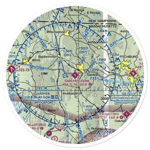 Gardner Municipal Airport (GDM) VFR Sectional Sticker (30 mile)