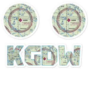 Gladwin Zettel Memorial Airport (GDW) VFR Sectional Sticker Pack