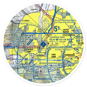 Glendale Municipal Airport (GEU) VFR Sectional Sticker (30 mile)