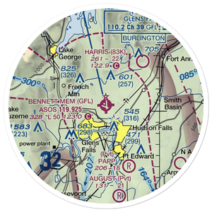 Floyd Bennett Memorial Airport (GFL) VFR Sectional Sticker (20 mile)