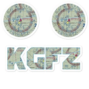 Greenfield Municipal Airport (GFZ) VFR Sectional Sticker Pack