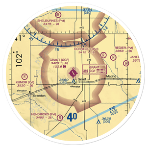 Grant Municipal Airport (GGF) VFR Sectional Sticker (30 mile)