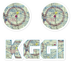 Grinnell Regional Airport (GGI) VFR Sectional Sticker Pack