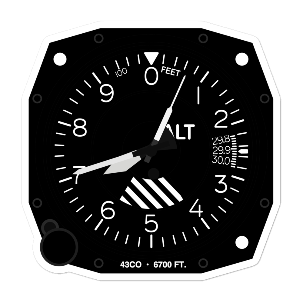 Kostroski Airport (43CO) Altimeter Stickers 