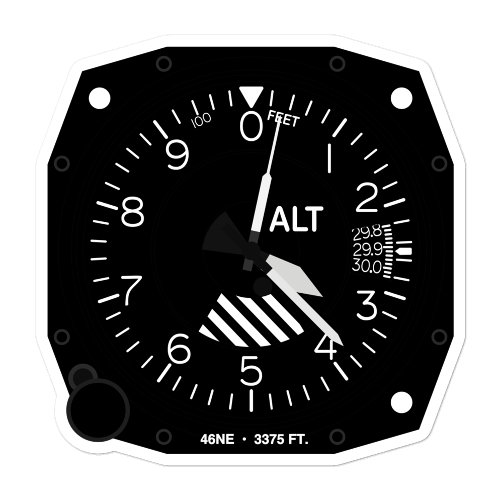 Jantzen Airport (46NE) Altimeter Stickers 