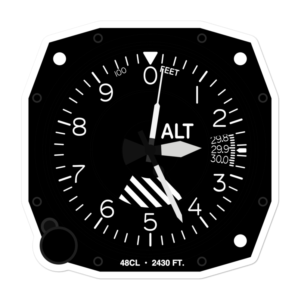 Grass Valley Service Center Heliport (48CL) Altimeter Stickers 