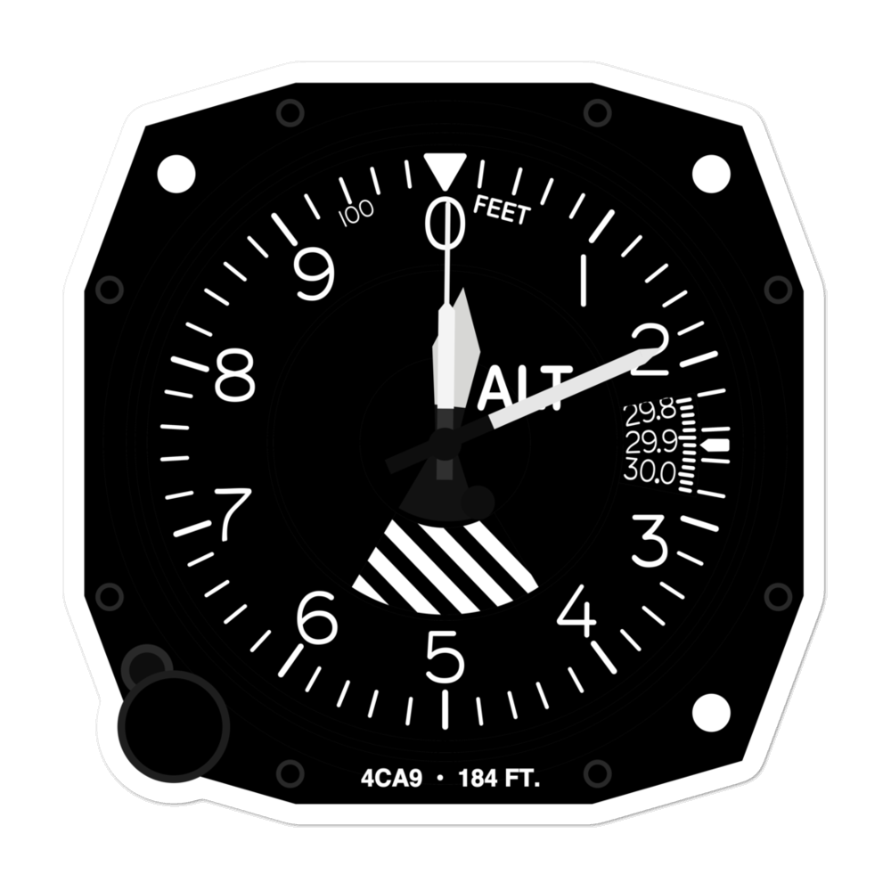 Randy Champe-Gary Howe Memorial Heliport (4CA9) Altimeter Stickers 