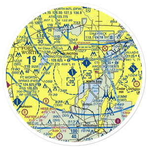 Arlington Municipal Airport (GKY) VFR Sectional Sticker (30 mile)