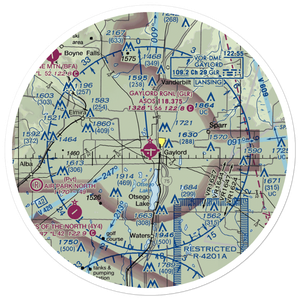 Gaylord Regional Airport (GLR) VFR Sectional Sticker (30 mile)