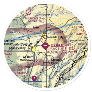 Nevada County Airport (GOO) VFR Sectional Sticker (20 mile)