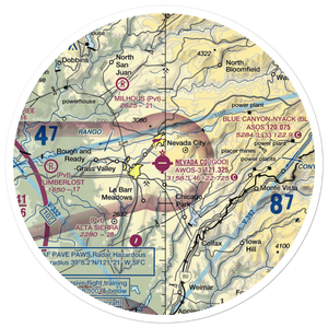 Nevada County Airport (GOO) VFR Sectional Sticker (30 mile)