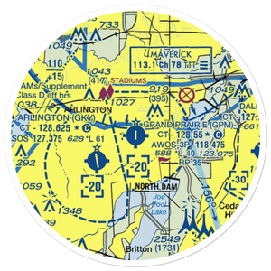Grand Prairie Municipal Airport (GPM) VFR Sectional Sticker (20 mile)