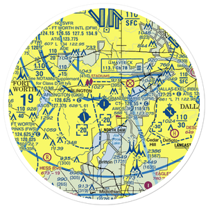 Grand Prairie Municipal Airport (GPM) VFR Sectional Sticker (30 mile)