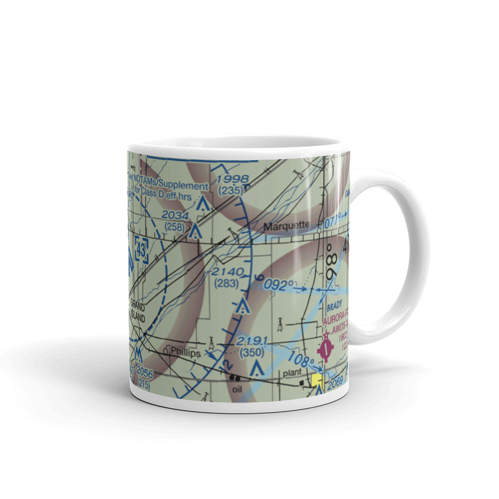 Central Nebraska Regional Airport (GRI) VFR Sectional  Mug 