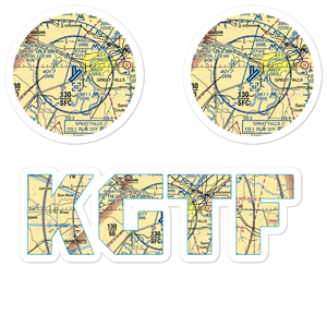 Great Falls International Airport (GTF) VFR Sectional Sticker Pack