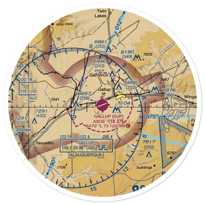 Gallup Municipal Airport (GUP) VFR Sectional Sticker (30 mile)