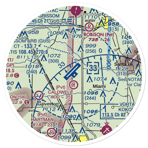 Grissom Air Reserve Base (GUS) VFR Sectional Sticker (20 mile)