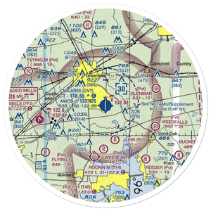 Majors Airport (GVT) VFR Sectional Sticker (30 mile)