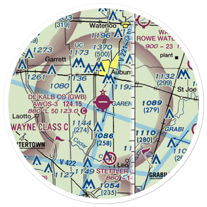 De Kalb County Airport (GWB) VFR Sectional Sticker (20 mile)
