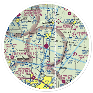 De Kalb County Airport (GWB) VFR Sectional Sticker (30 mile)